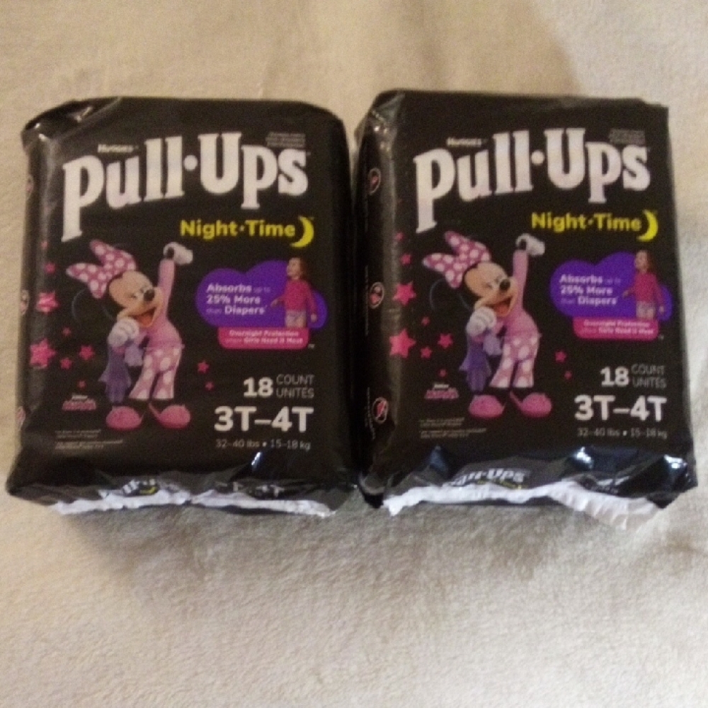 2 PACKS!! 36 PULL UPS!Huggies Pull-Ups Night-Time Training Pants
